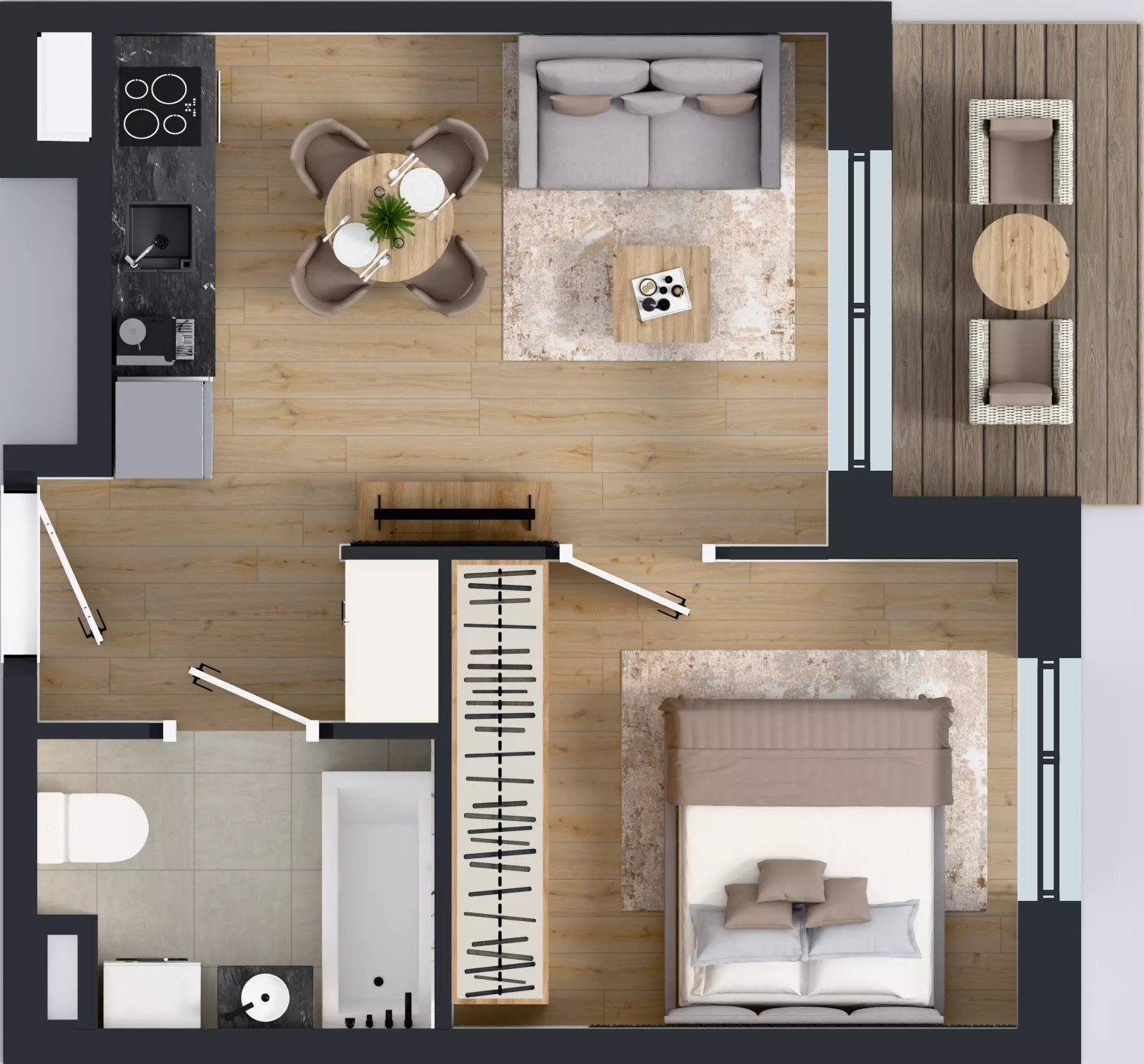 2 pokoje, mieszkanie 31,21 m², piętro 3, oferta nr B.B.3.02, Głębocka Vita, Warszawa, Białołęka, Białołęka, Głębocka 84A