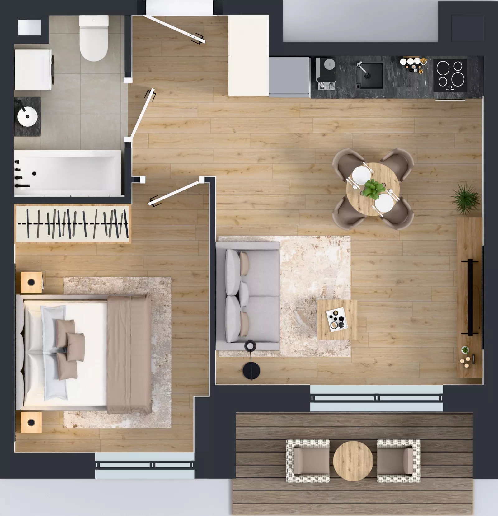 2 pokoje, mieszkanie 38,40 m², piętro 3, oferta nr B.B.3.09, Głębocka Vita, Warszawa, Białołęka, Białołęka, Głębocka 84A