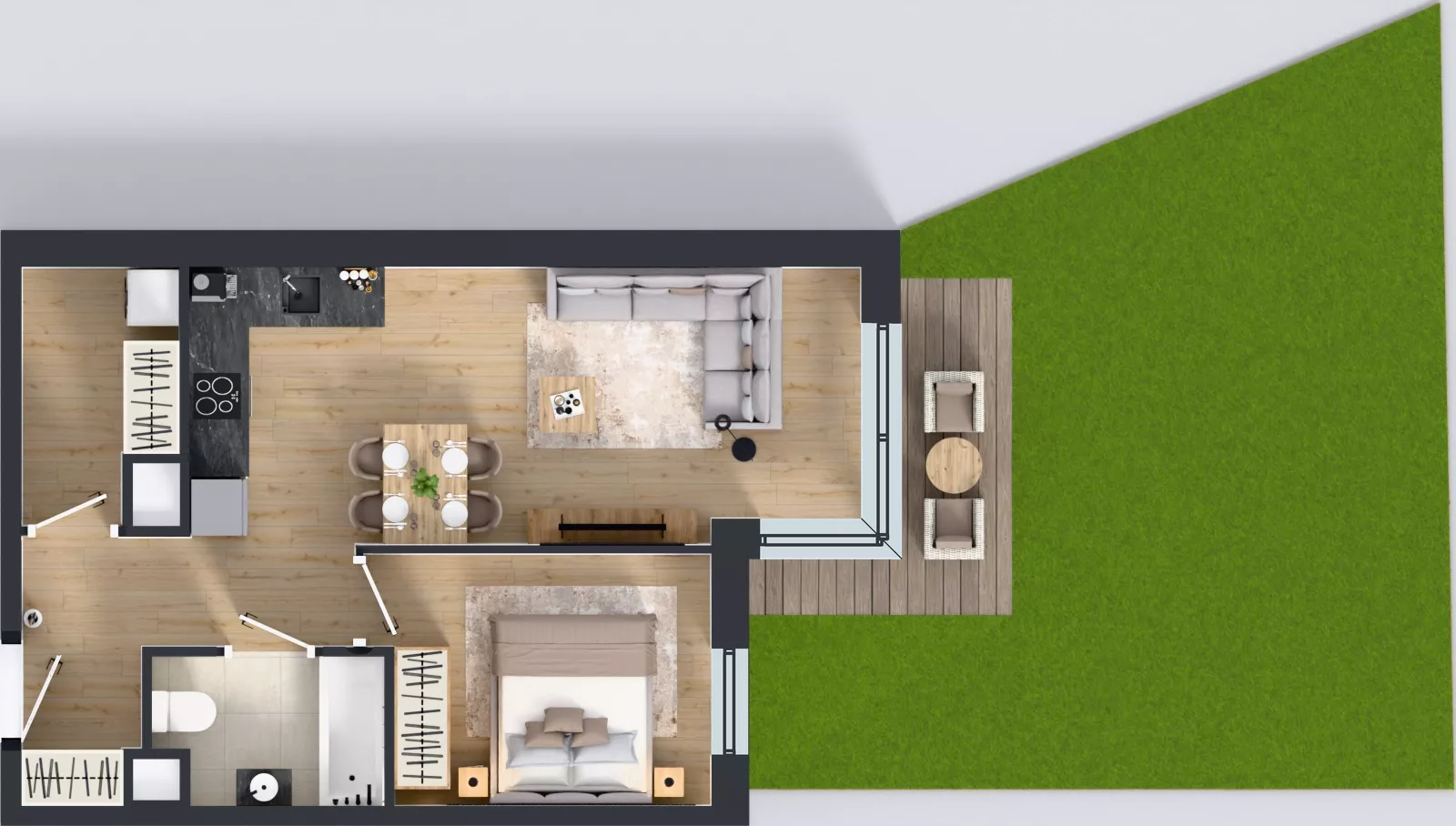2 pokoje, mieszkanie 44,84 m², parter, oferta nr A.A.0.02, Głębocka Vita, Warszawa, Białołęka, Białołęka, Głębocka 84A