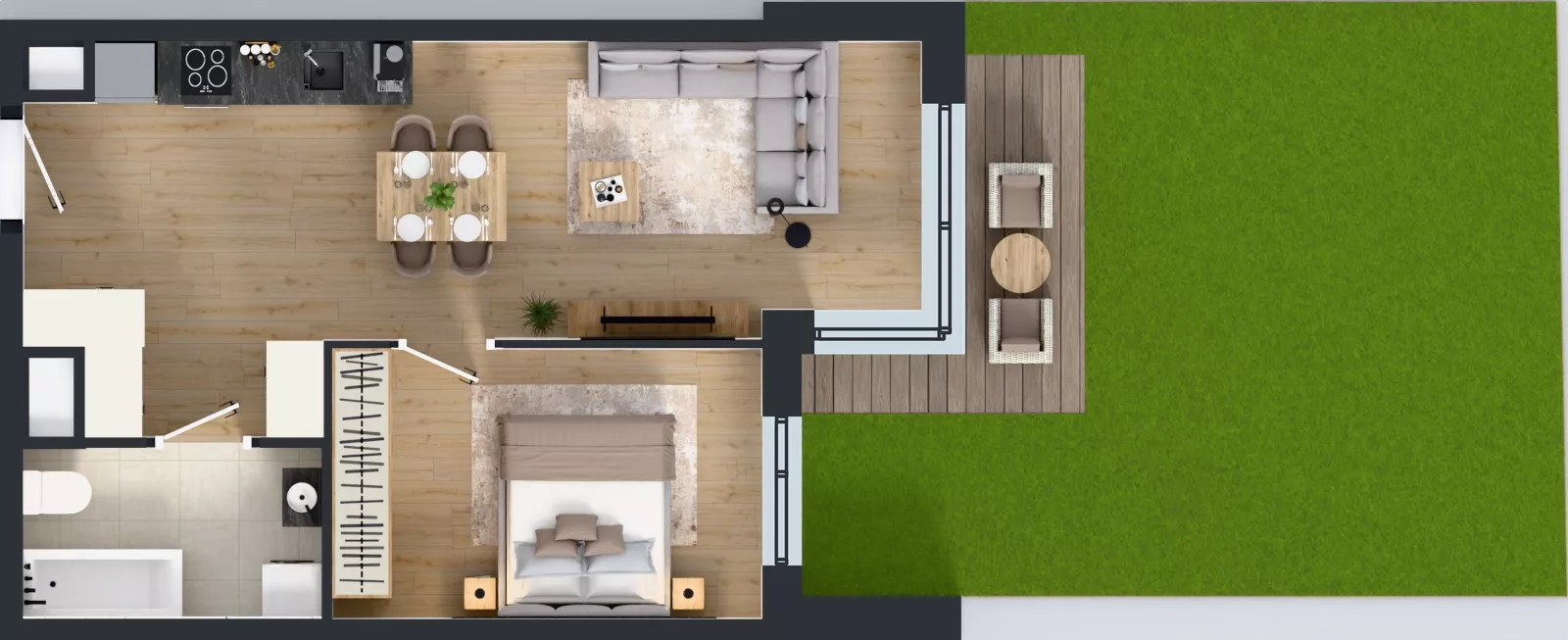 2 pokoje, mieszkanie 45,22 m², parter, oferta nr A.A.0.03, Głębocka Vita, Warszawa, Białołęka, Białołęka, Głębocka 84A