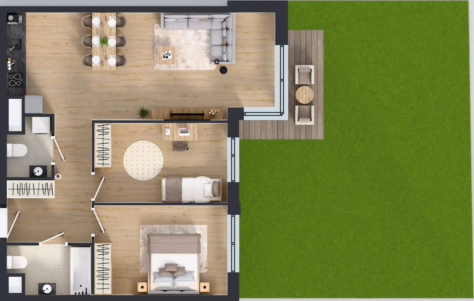 3 pokoje, mieszkanie 72,16 m², parter, oferta nr A.A.0.04, Głębocka Vita, Warszawa, Białołęka, Białołęka, Głębocka 84A
