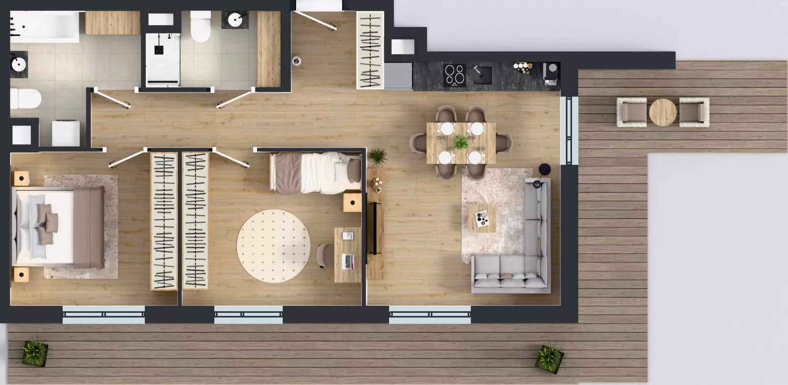3 pokoje, mieszkanie 68,91 m², piętro 4, oferta nr B.A.4.03, Głębocka Vita, Warszawa, Białołęka, Białołęka, Głębocka 84A