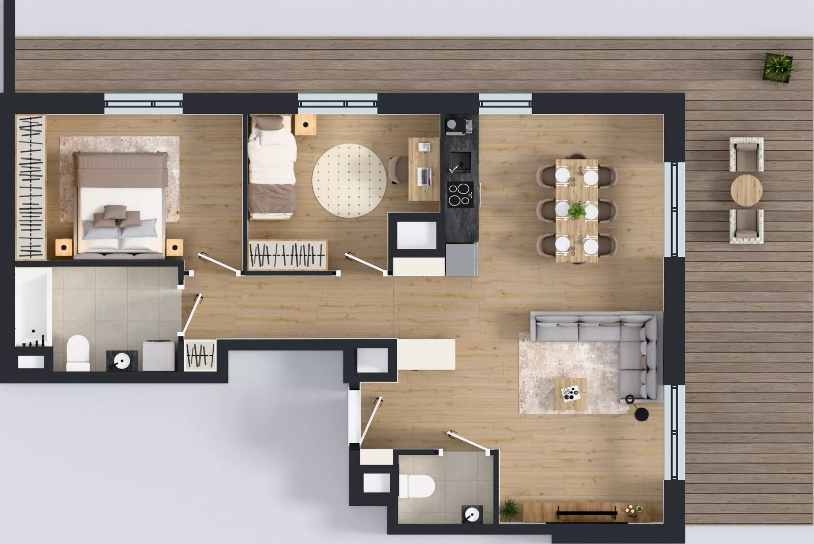 3 pokoje, mieszkanie 69,70 m², piętro 4, oferta nr B.A.4.04, Głębocka Vita, Warszawa, Białołęka, Białołęka, Głębocka 84A