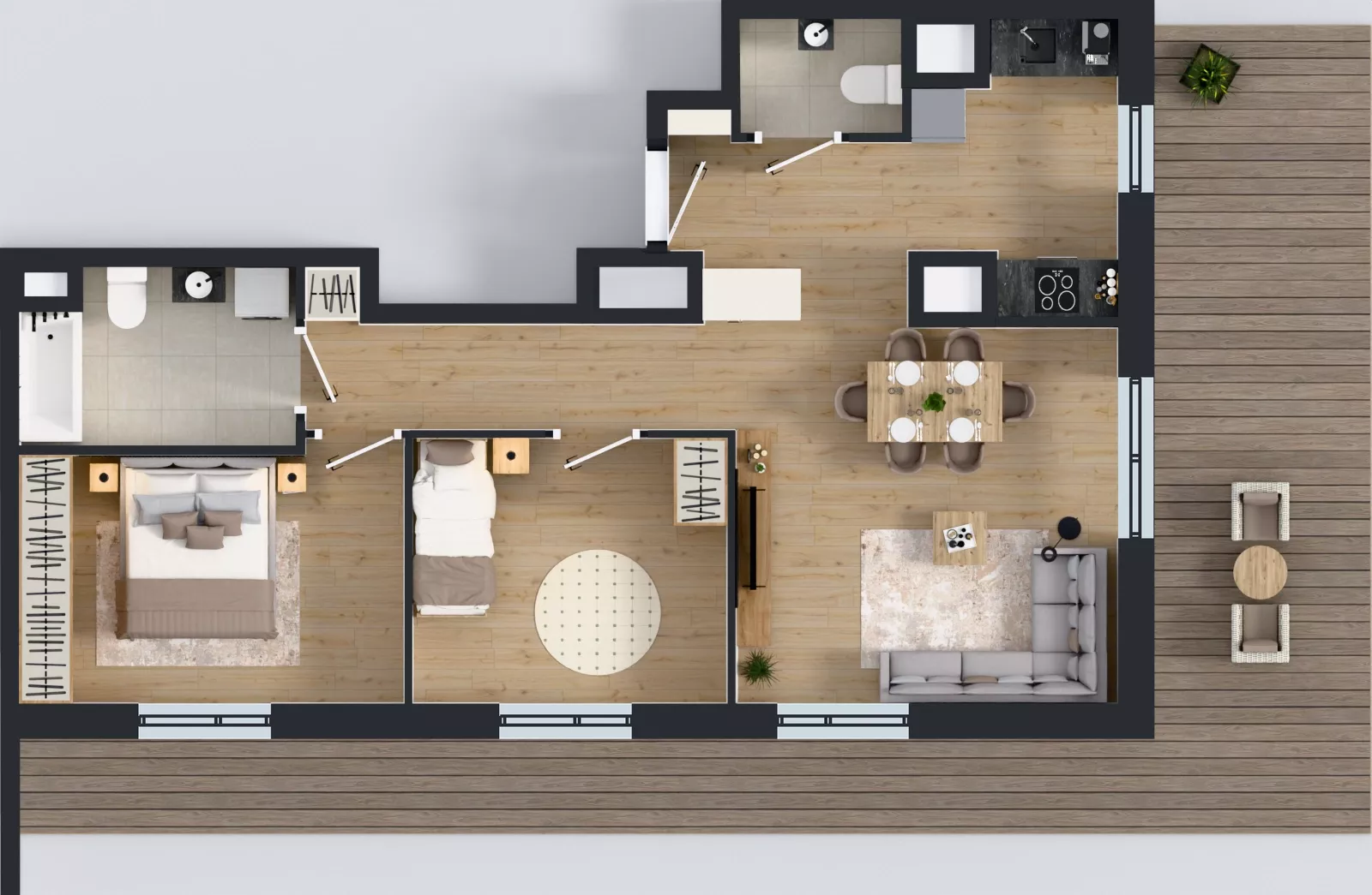 3 pokoje, mieszkanie 66,09 m², piętro 4, oferta nr B.B.4.04, Głębocka Vita, Warszawa, Białołęka, Białołęka, Głębocka 84A