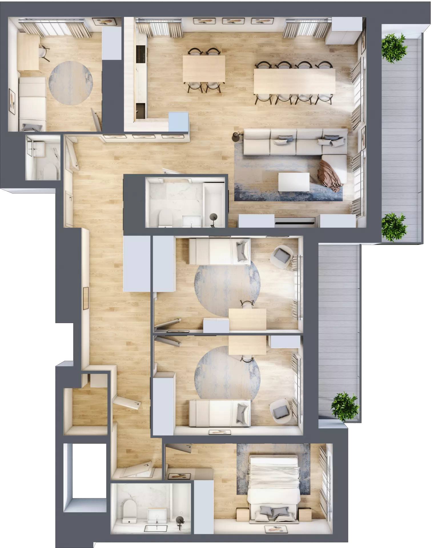 5 pokoi, mieszkanie 123,39 m², piętro 17, oferta nr L1/17/157, Legnicka Vita, Wrocław, Gądów-Popowice Południowe, Popowice, ul. Legnicka 52 A