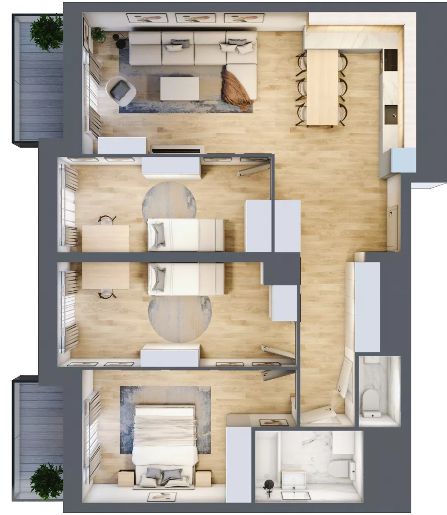 4 pokoje, mieszkanie 85,64 m², piętro 10, oferta nr L2/10/82, Legnicka Vita, Wrocław, Gądów-Popowice Południowe, Popowice, ul. Legnicka 52 A