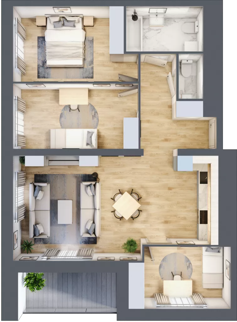 4 pokoje, mieszkanie 80,11 m², piętro 10, oferta nr L2/10/87, Legnicka Vita, Wrocław, Gądów-Popowice Południowe, Popowice, ul. Legnicka 52 A