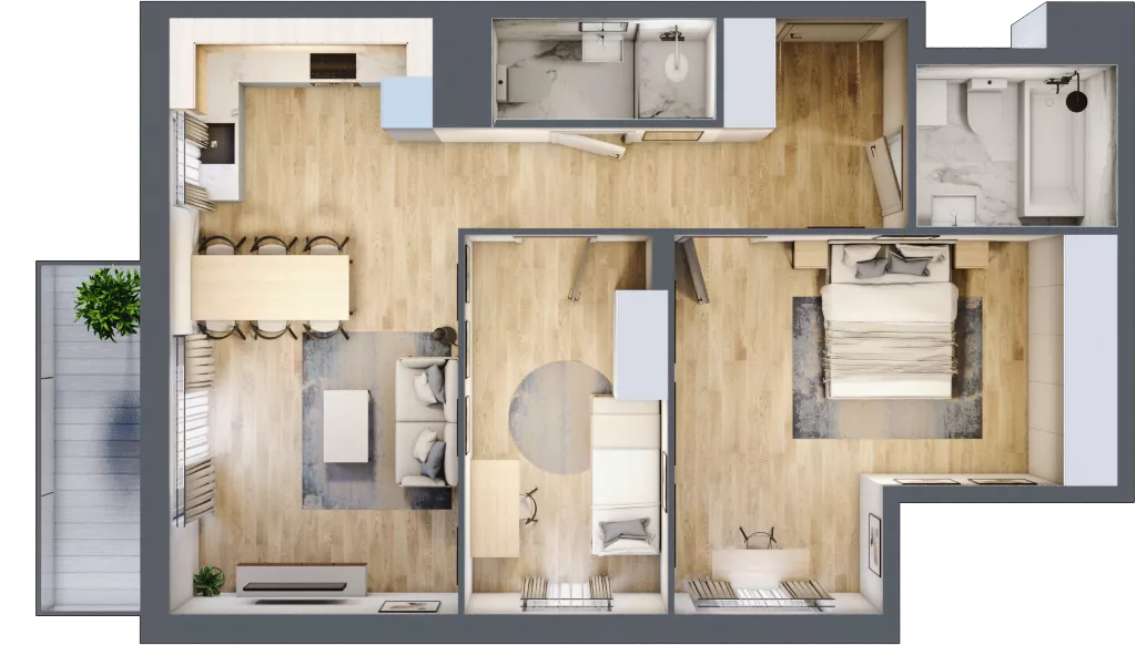 3 pokoje, mieszkanie 68,45 m², piętro 2, oferta nr 018/9, Aleje Praskie IX, Warszawa, Praga Południe, Kamionek, ul. Podskarbińska
