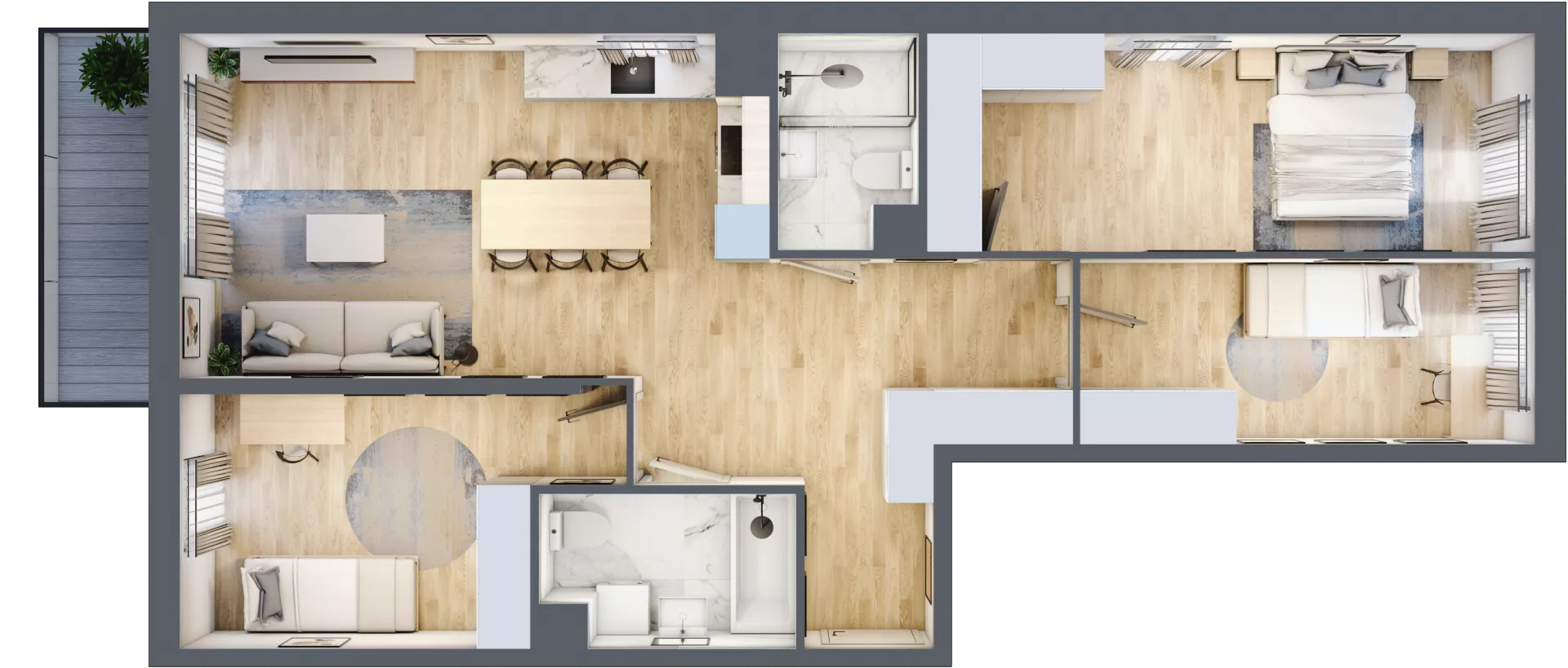 4 pokoje, mieszkanie 82,41 m², piętro 3, oferta nr 021/9, Aleje Praskie IX, Warszawa, Praga Południe, Kamionek, ul. Podskarbińska