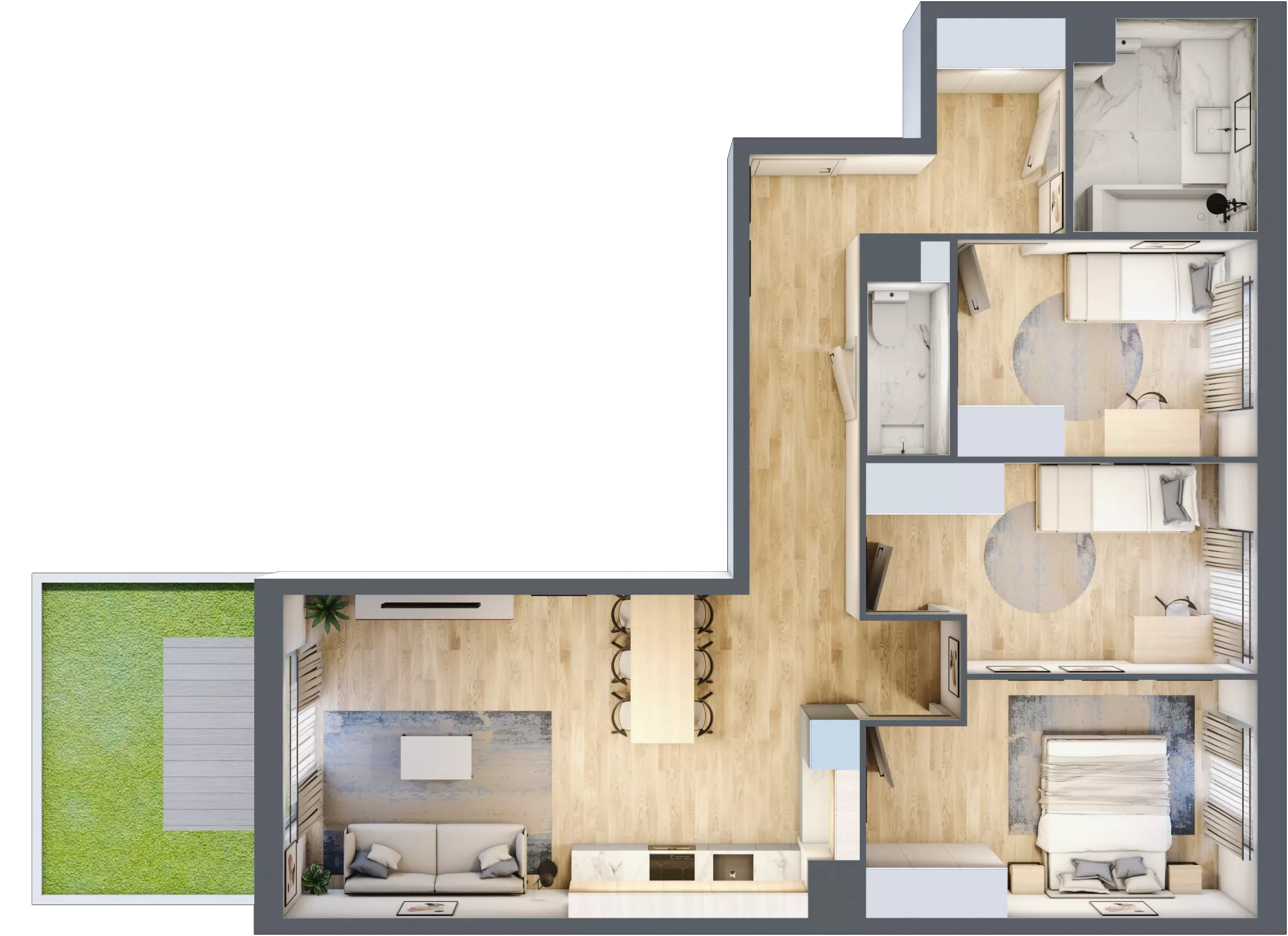 4 pokoje, mieszkanie 80,62 m², parter, oferta nr 040/9, Aleje Praskie IX, Warszawa, Praga Południe, Kamionek, ul. Podskarbińska