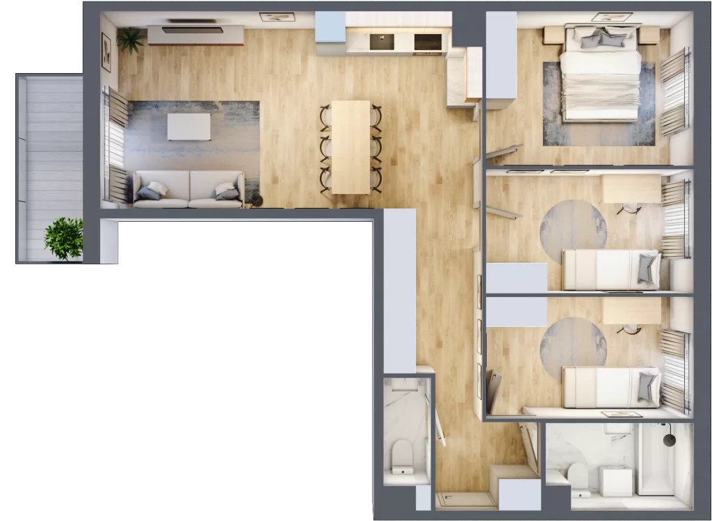 4 pokoje, mieszkanie 78,73 m², piętro 1, oferta nr 041/9, Aleje Praskie IX, Warszawa, Praga Południe, Kamionek, ul. Podskarbińska