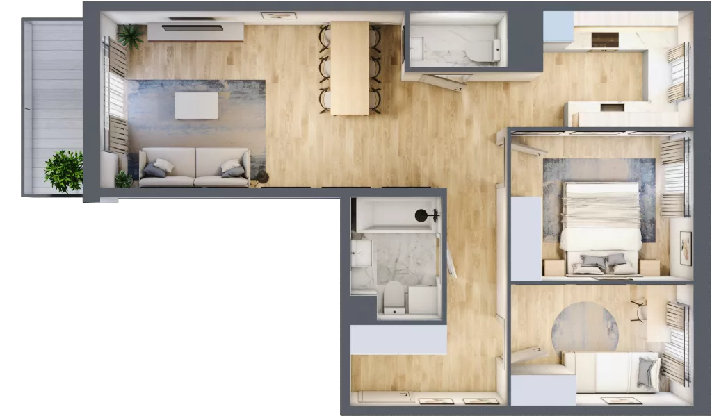 3 pokoje, mieszkanie 66,73 m², piętro 4, oferta nr 080/9, Aleje Praskie IX, Warszawa, Praga Południe, Kamionek, ul. Podskarbińska
