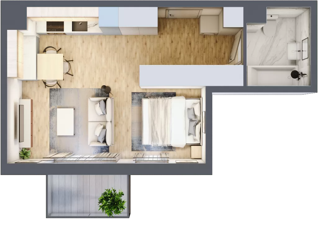 1 pokój, mieszkanie 35,20 m², piętro 4, oferta nr 081/9, Aleje Praskie IX, Warszawa, Praga Południe, Kamionek, ul. Podskarbińska