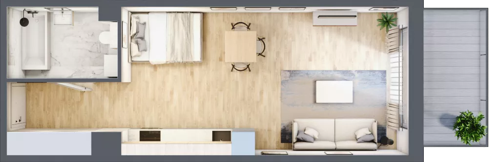 1 pokój, mieszkanie 36,19 m², piętro 1, oferta nr A.068, Żabiniec Vita, Kraków, Krowodrza, ul. Żabiniec 56
