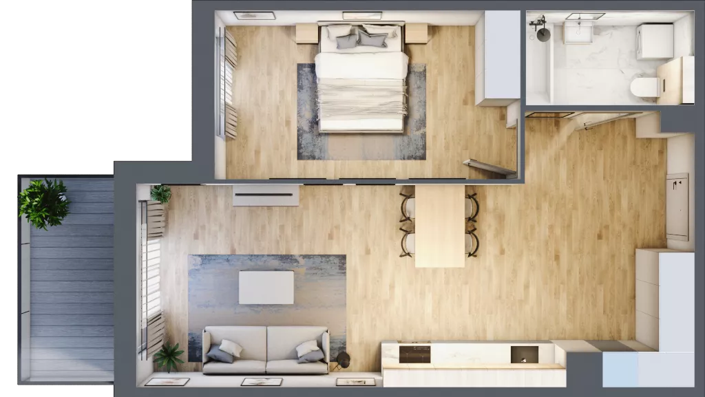 2 pokoje, mieszkanie 52,69 m², piętro 4, oferta nr A.119, Żabiniec Vita, Kraków, Krowodrza, ul. Żabiniec 56