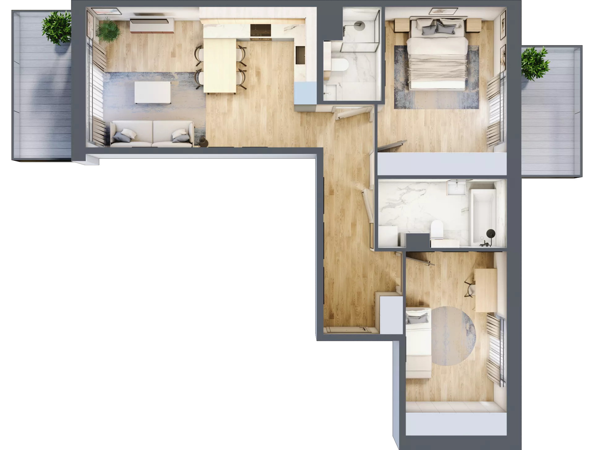 3 pokoje, mieszkanie 69,30 m², piętro 1, oferta nr A.063, Żabiniec Vita, Kraków, Krowodrza, ul. Żabiniec 56