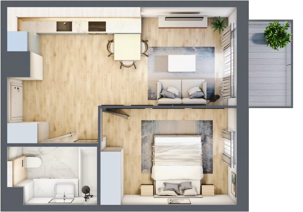 2 pokoje, mieszkanie 39,07 m², piętro 1, oferta nr 011/8, Aleje Praskie VIII, Warszawa, Praga Południe, Kamionek, ul. Podskarbińska