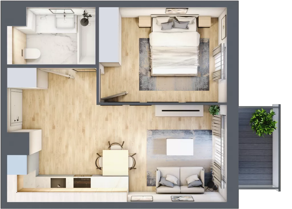 2 pokoje, mieszkanie 38,36 m², piętro 4, oferta nr 133/8, Aleje Praskie VIII, Warszawa, Praga Południe, Kamionek, ul. Podskarbińska