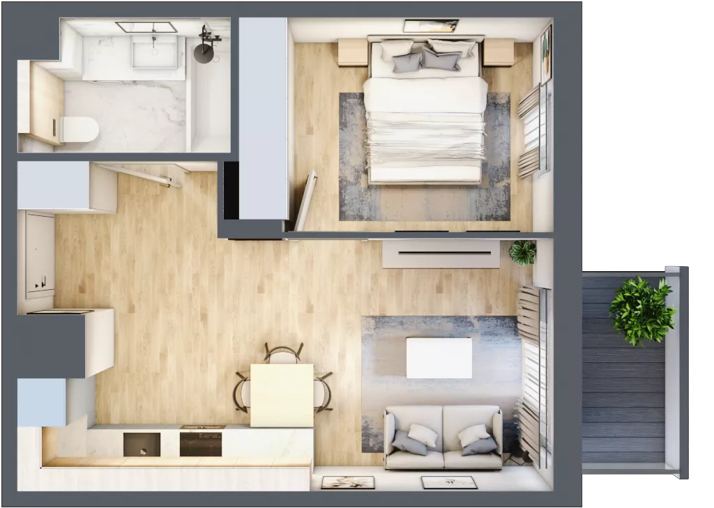 2 pokoje, mieszkanie 37,89 m², piętro 3, oferta nr 124/8, Aleje Praskie VIII, Warszawa, Praga Południe, Kamionek, ul. Podskarbińska