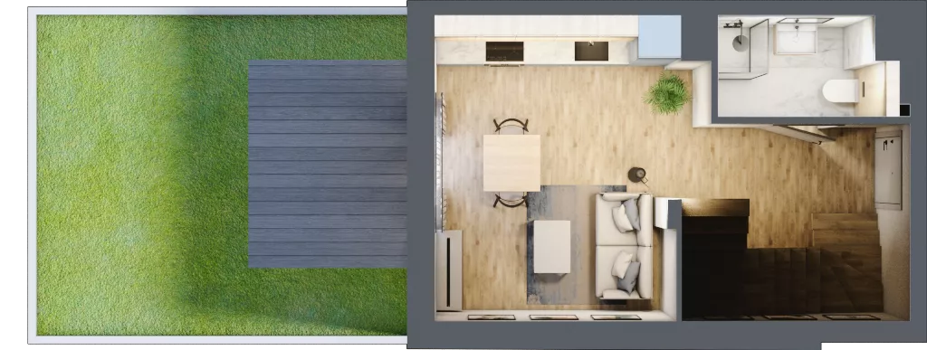 1 pokój, mieszkanie 44,53 m², parter, oferta nr BE0003, Viva Cité, Warszawa, Bemowo, Chrzanów, ul. Podgrodzie