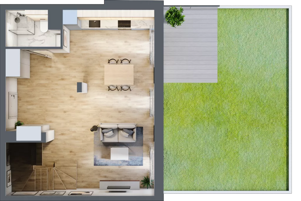 1 pokój, mieszkanie 79,74 m², parter, oferta nr BE0001, Viva Cité, Warszawa, Bemowo, Chrzanów, ul. Podgrodzie