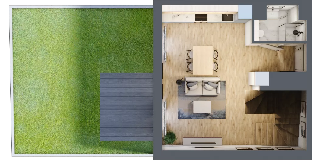 1 pokój, mieszkanie 54,73 m², parter, oferta nr BA0003, Viva Cité, Warszawa, Bemowo, Chrzanów, ul. Podgrodzie