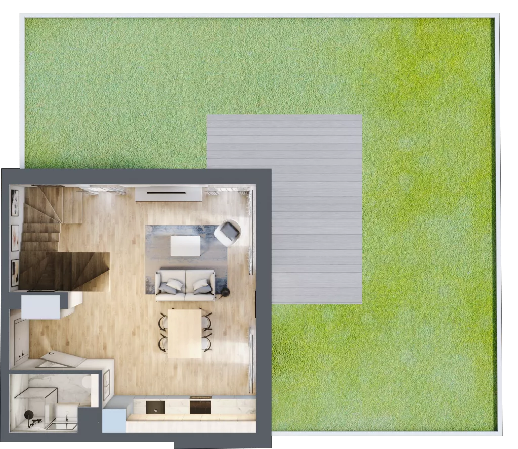 1 pokój, mieszkanie 56,56 m², parter, oferta nr BH0007, Viva Cité, Warszawa, Bemowo, Chrzanów, ul. Podgrodzie
