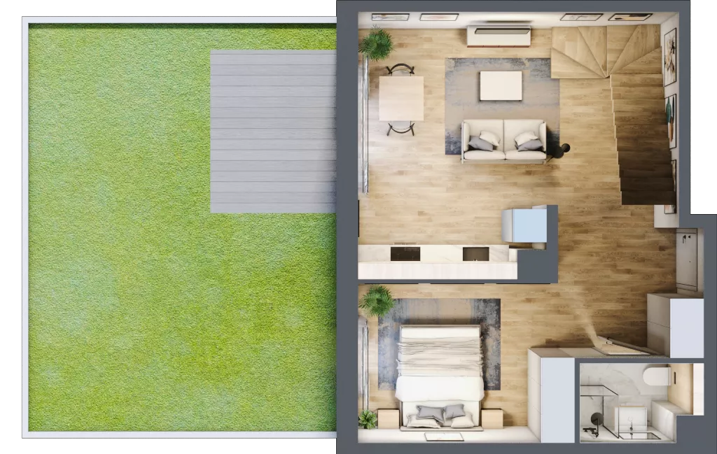 1 pokój, mieszkanie 68,07 m², parter, oferta nr BG0003, Viva Cité, Warszawa, Bemowo, Chrzanów, ul. Podgrodzie