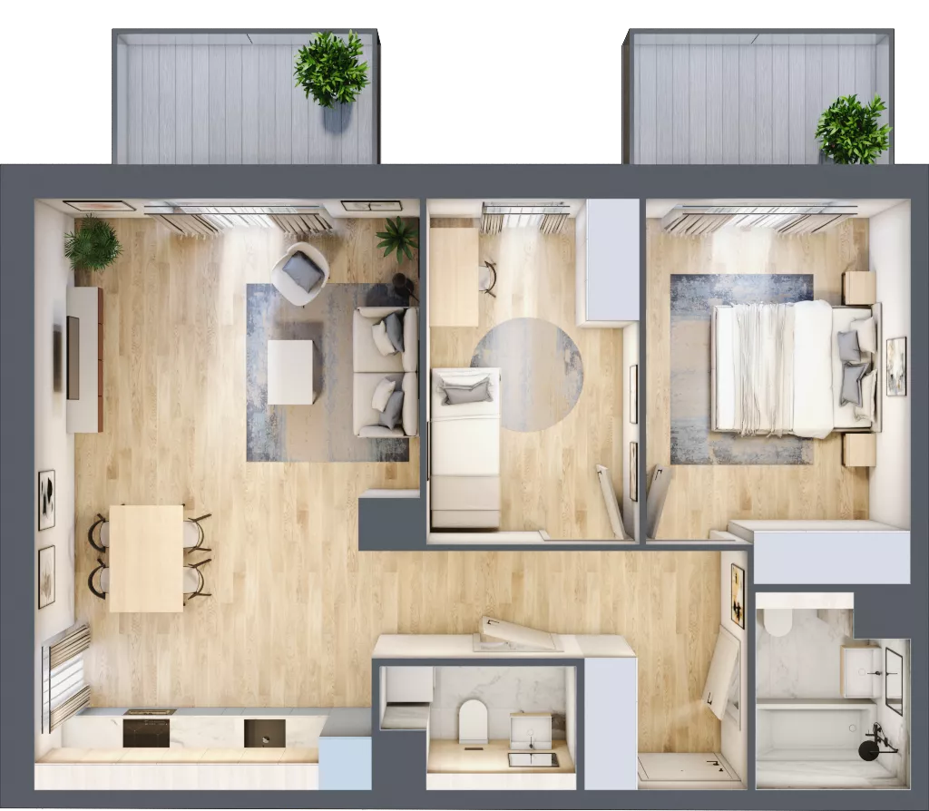 3 pokoje, mieszkanie 64,30 m², piętro 3, oferta nr BH0302, Viva Cité, Warszawa, Bemowo, Chrzanów, ul. Podgrodzie