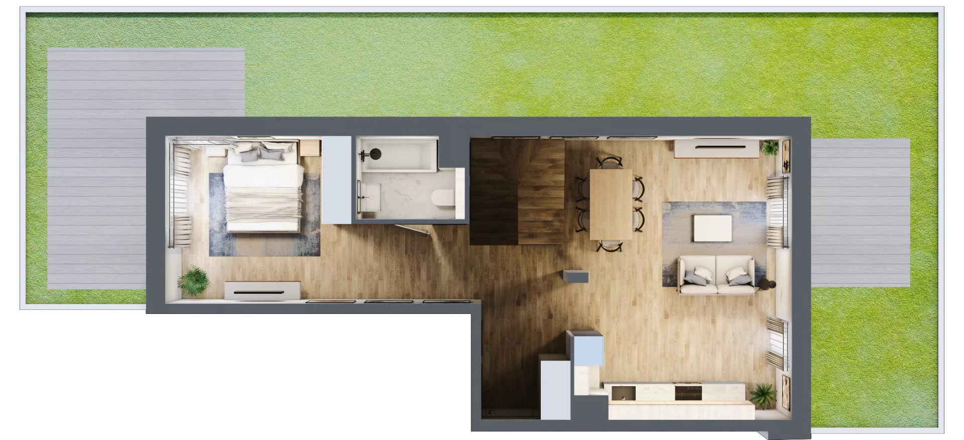 1 pokój, mieszkanie 94,01 m², parter, oferta nr BF0003, Viva Cité, Warszawa, Bemowo, Chrzanów, ul. Podgrodzie