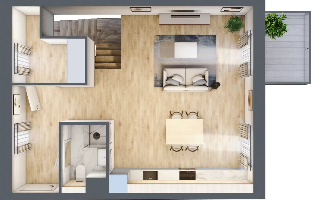 3 pokoje, mieszkanie 90,65 m², piętro 2, oferta nr BG0201, Viva Cité, Warszawa, Bemowo, Chrzanów, ul. Podgrodzie