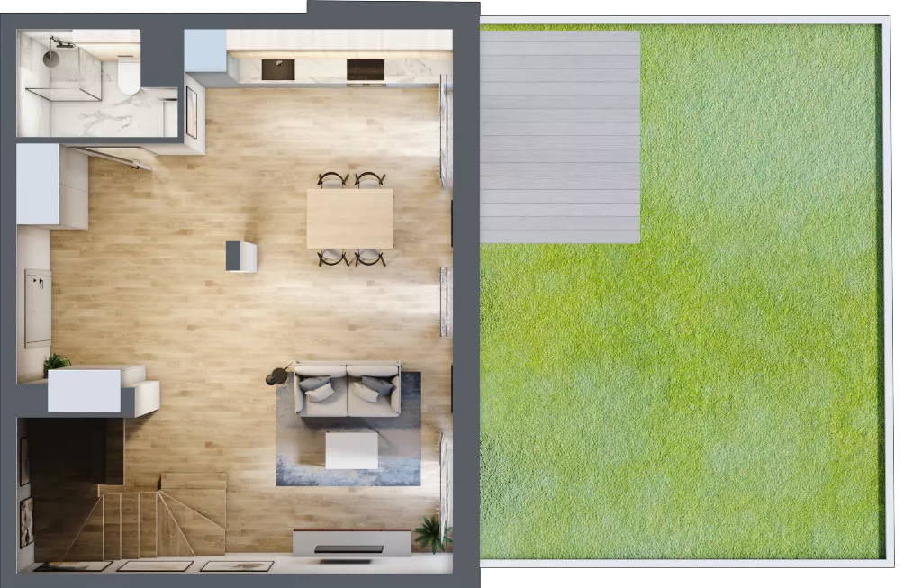 1 pokój, mieszkanie 79,74 m², parter, oferta nr BH0001, Viva Cité, Warszawa, Bemowo, Chrzanów, ul. Podgrodzie