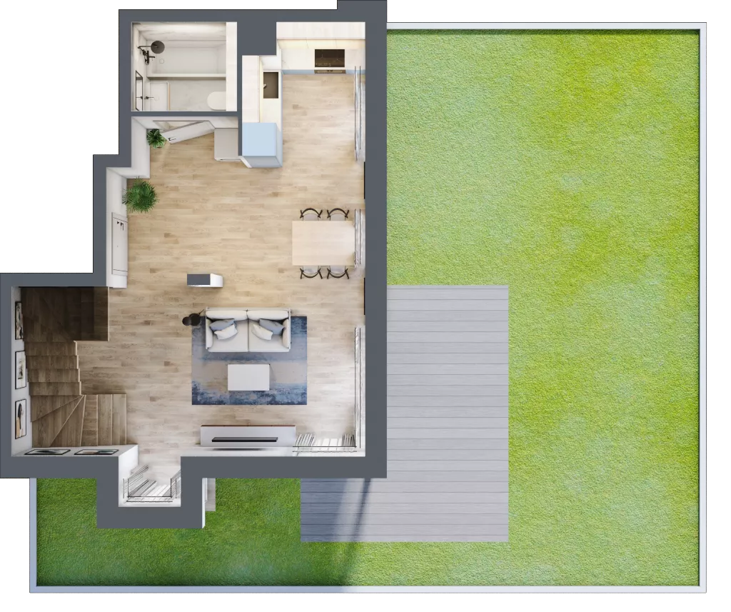 1 pokój, mieszkanie 62,64 m², parter, oferta nr AB0001, Viva Cité etap II, Warszawa, Bemowo, Chrzanów, ul. Podgrodzie