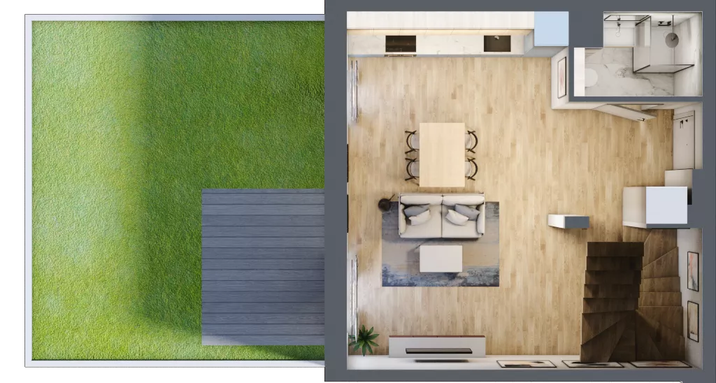 1 pokój, mieszkanie 58,32 m², parter, oferta nr AC0005, Viva Cité etap II, Warszawa, Bemowo, Chrzanów, ul. Podgrodzie