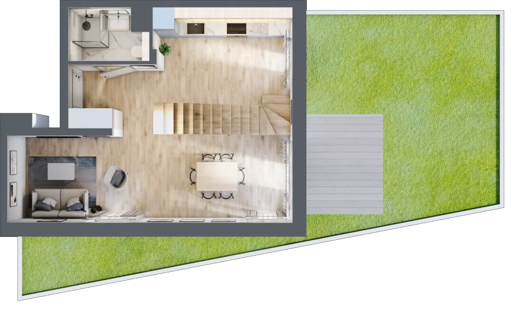 1 pokój, mieszkanie 65,34 m², parter, oferta nr AC0002, Viva Cité etap II, Warszawa, Bemowo, Chrzanów, ul. Podgrodzie