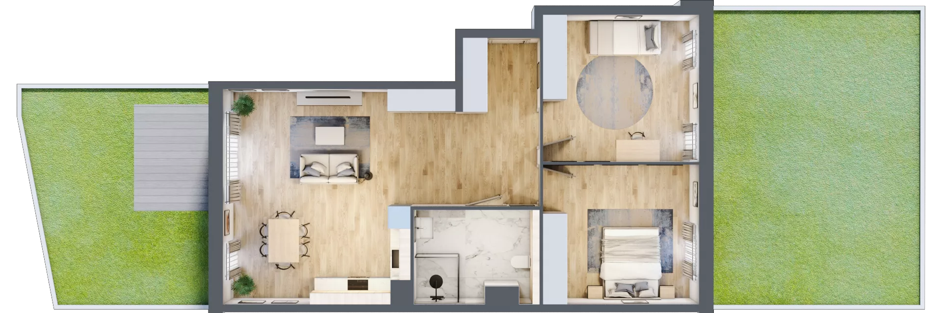 3 pokoje, mieszkanie 82,91 m², parter, oferta nr AD0001, Viva Cité etap II, Warszawa, Bemowo, Chrzanów, ul. Podgrodzie
