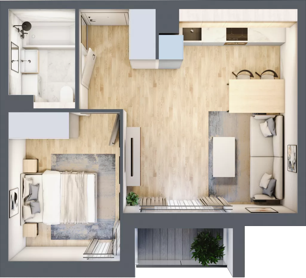 2 pokoje, mieszkanie 37,51 m², piętro 1, oferta nr AB0105, Stacja Rembertów, Warszawa, Rembertów, ul. Fiszera 36