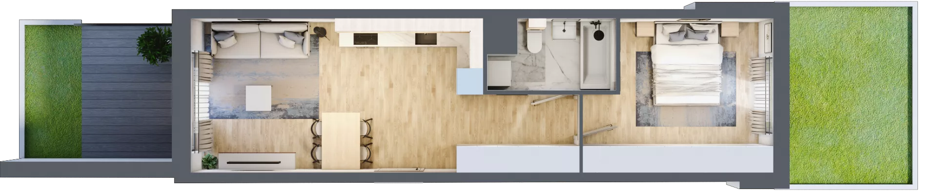 2 pokoje, mieszkanie 45,16 m², parter, oferta nr BB0001/4, M Bemowo 4, Warszawa, Bemowo, Chrzanów, ul. Szeligowska