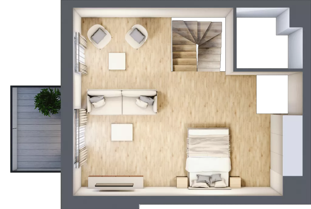 4 pokoje, mieszkanie 68,99 m², parter, oferta nr B3.00.01, Południe Vita etap IV, Gdańsk, Orunia Górna-Gdańsk Południe, ul. Kazimierza Wielkiego 