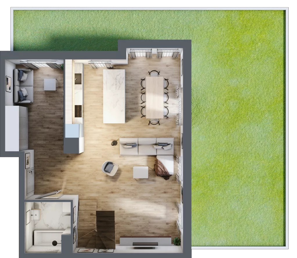 4 pokoje, mieszkanie 113,58 m², parter, oferta nr B4.00.04, Południe Vita etap IV, Gdańsk, Orunia Górna-Gdańsk Południe, ul. Kazimierza Wielkiego 