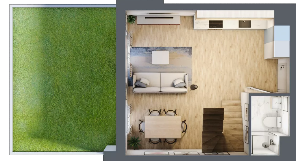 3 pokoje, mieszkanie 63,20 m², parter, oferta nr B4.00.13, Południe Vita etap IV, Gdańsk, Orunia Górna-Gdańsk Południe, ul. Kazimierza Wielkiego 