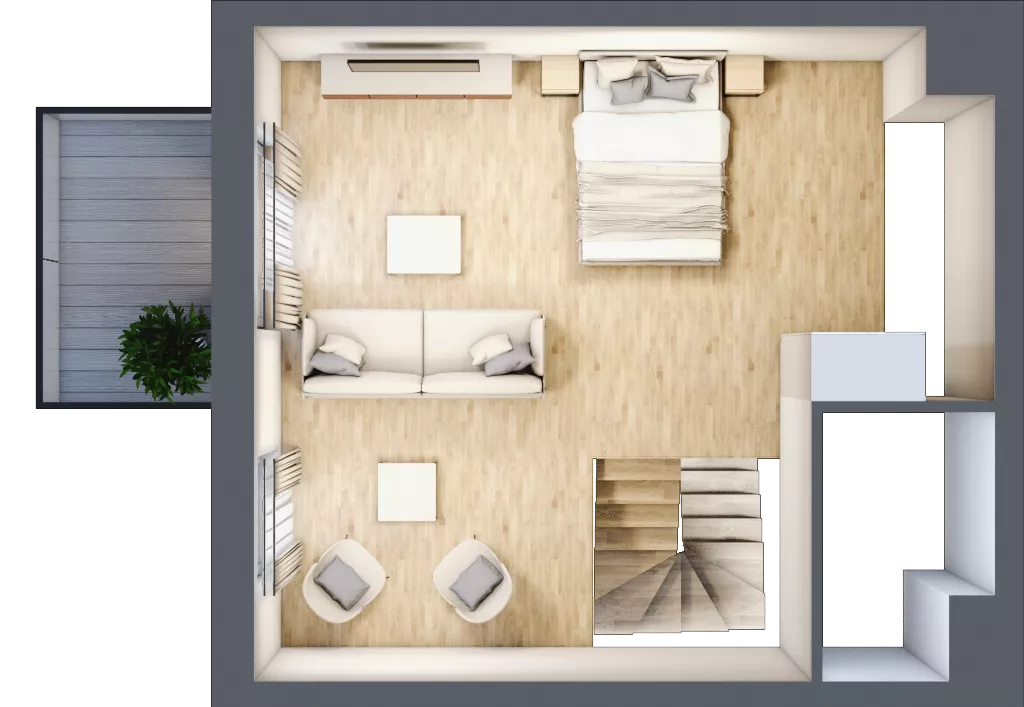 3 pokoje, mieszkanie 63,20 m², parter, oferta nr B4.00.02, Południe Vita etap IV, Gdańsk, Orunia Górna-Gdańsk Południe, ul. Kazimierza Wielkiego 