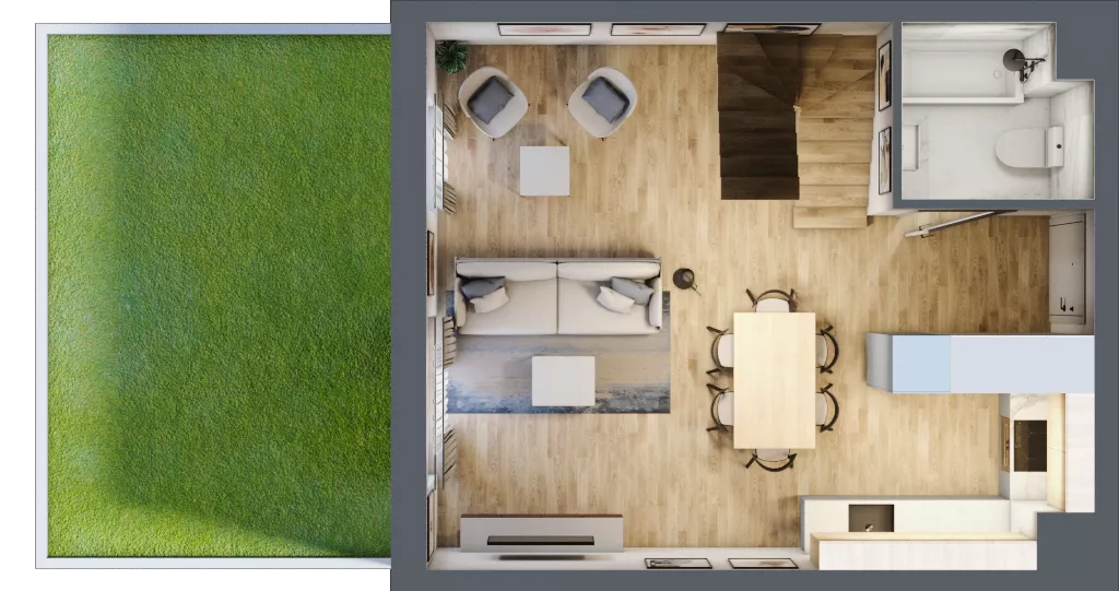 4 pokoje, mieszkanie 68,99 m², parter, oferta nr B4.00.12, Południe Vita etap IV, Gdańsk, Orunia Górna-Gdańsk Południe, ul. Kazimierza Wielkiego 