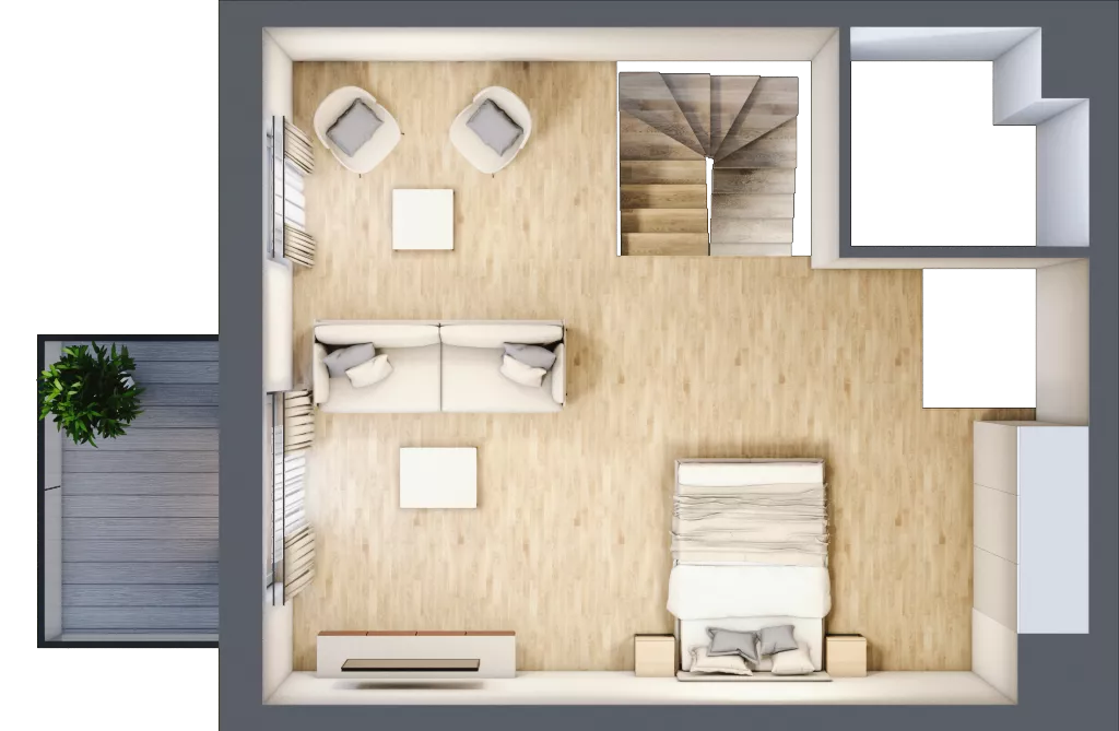 4 pokoje, mieszkanie 68,99 m², parter, oferta nr B4.00.12, Południe Vita etap IV, Gdańsk, Orunia Górna-Gdańsk Południe, ul. Kazimierza Wielkiego 