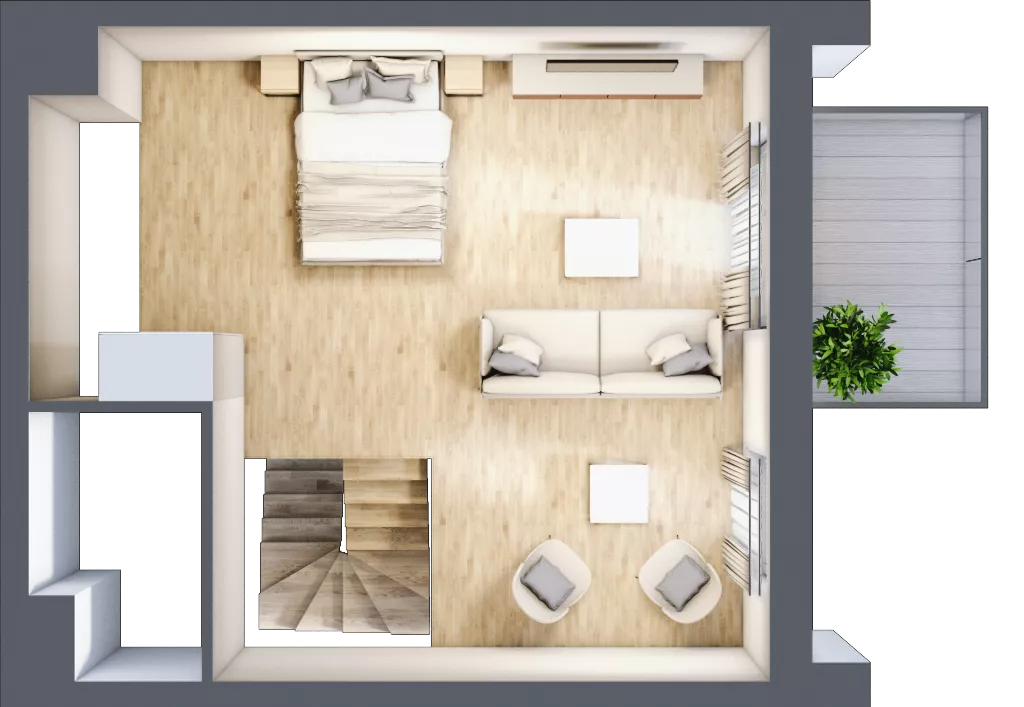 3 pokoje, mieszkanie 63,20 m², parter, oferta nr B4.00.05, Południe Vita etap IV, Gdańsk, Orunia Górna-Gdańsk Południe, ul. Kazimierza Wielkiego 