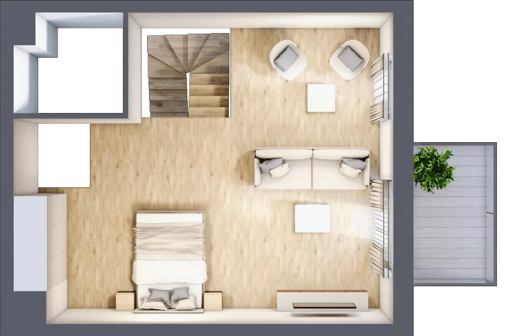 4 pokoje, mieszkanie 68,99 m², parter, oferta nr B6.00.08, Południe Vita etap IV, Gdańsk, Orunia Górna-Gdańsk Południe, ul. Kazimierza Wielkiego 
