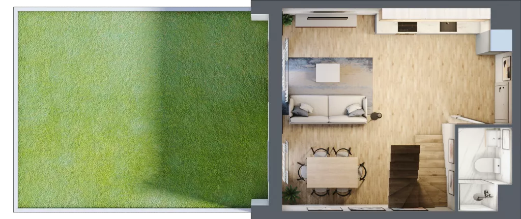 3 pokoje, mieszkanie 63,20 m², parter, oferta nr B6.00.02, Południe Vita etap IV, Gdańsk, Orunia Górna-Gdańsk Południe, ul. Kazimierza Wielkiego 
