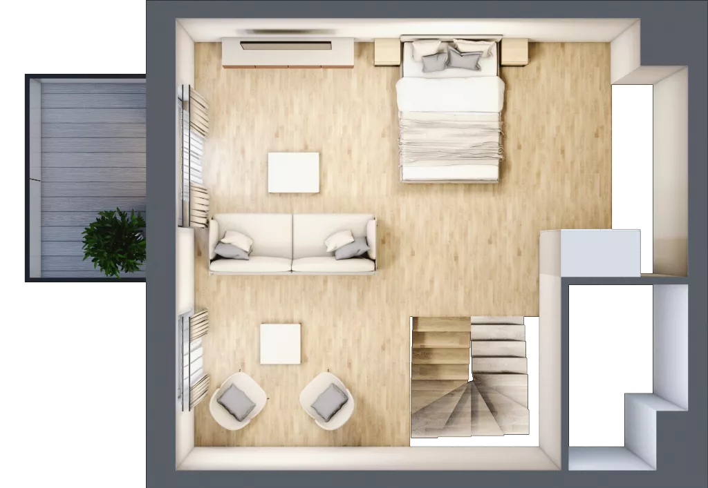 3 pokoje, mieszkanie 63,20 m², parter, oferta nr B6.00.02, Południe Vita etap IV, Gdańsk, Orunia Górna-Gdańsk Południe, ul. Kazimierza Wielkiego 