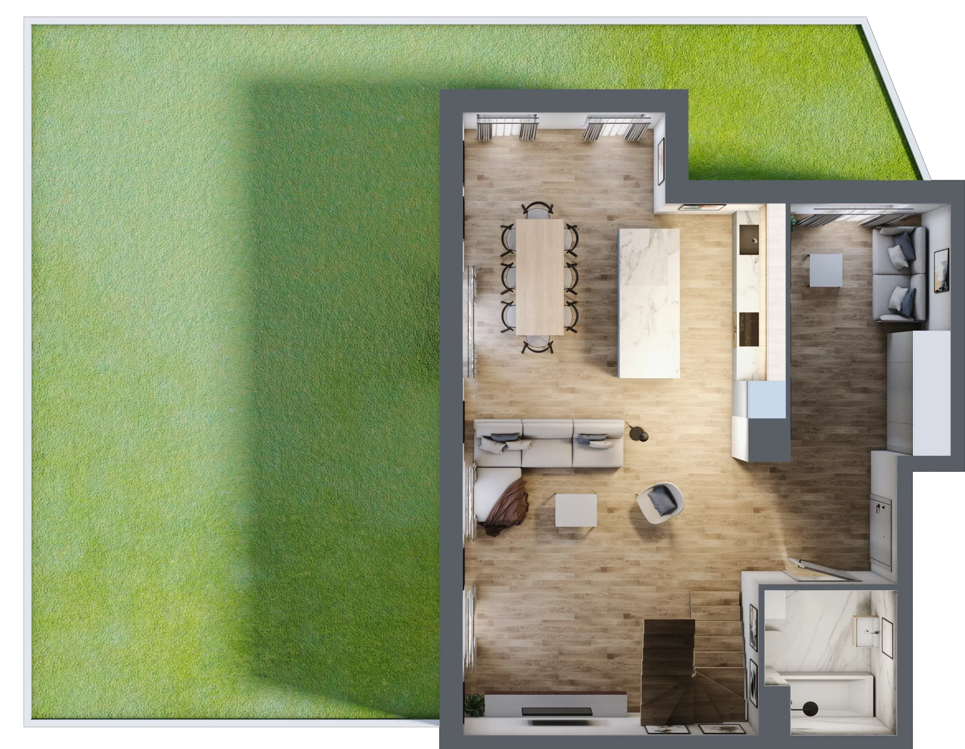 5 pokoi, mieszkanie 120,66 m², parter, oferta nr B6.00.03, Południe Vita etap IV, Gdańsk, Orunia Górna-Gdańsk Południe, ul. Kazimierza Wielkiego 