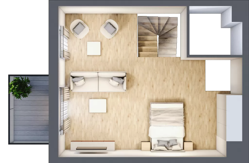 4 pokoje, mieszkanie 68,99 m², parter, oferta nr B6.00.12, Południe Vita etap IV, Gdańsk, Orunia Górna-Gdańsk Południe, ul. Kazimierza Wielkiego 